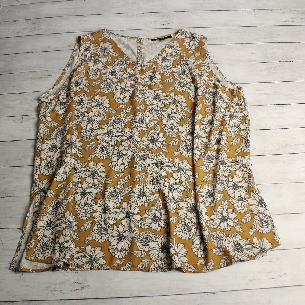 Hawthorne Women's Sleeveless Floral Tank Top Blouse Size 3XL 3X